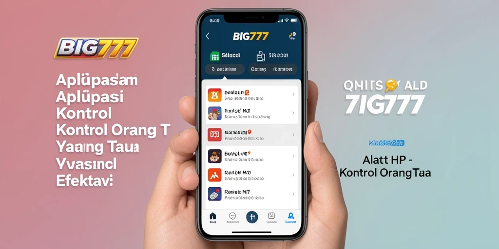 Tampilan antarmuka utama aplikasi Kontrol Orang Tua BIG777 yang user-friendly.
