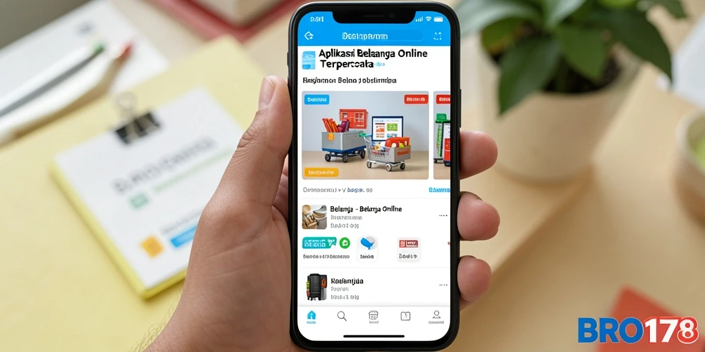 Tampilan antarmuka aplikasi Belanja Online yang praktis dan modern.