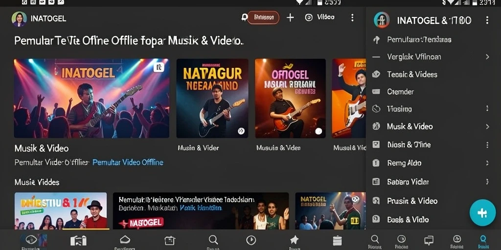 Antarmuka INATOGEL yang menarik dan fungsional untuk pemutaran video.