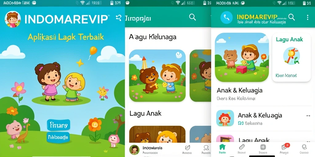Tampilan antarmuka aplikasi INDOMAREVIP yang ramah anak.