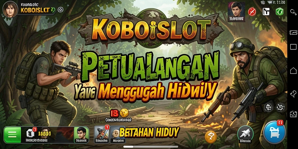 Tampilan antarmuka KOBOISLOT dengan berbagai fitur Bertahan Hidup yang menarik.