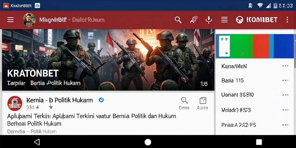 Antarmuka aplikasi KRATONBET yang modern dan informatif.