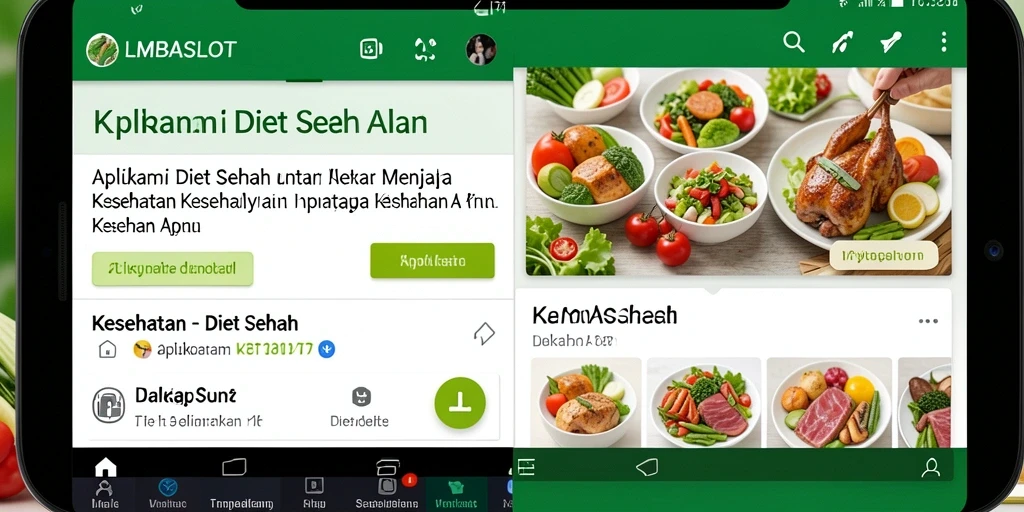 Antarmuka LMBASLOT yang intuitif untuk pengelolaan diet sehat.