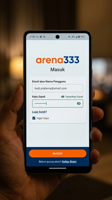 Panduan Masuk Akun arena333 untuk Pengguna Android